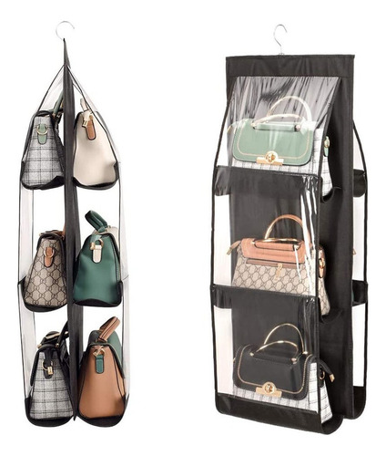 Organizador Colgantes Para Bolsos En Armario Color Negroab