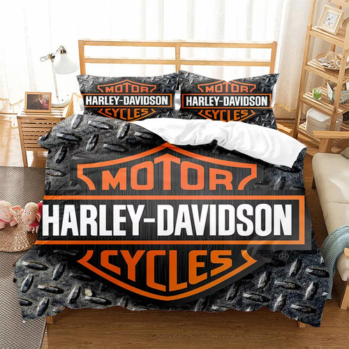 Juego De Ropa De Cama Harley Davidson King Size, 3 Piezas