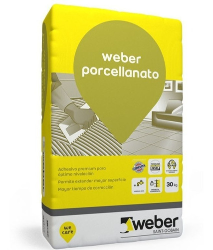Adhesivo Weber Porcellanato X 30 Kg