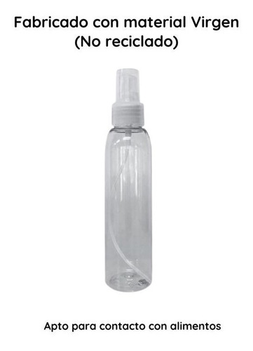Imagen 7 de 10 de Botellas Plasticas Pet 125 Cc X 50un Con Spray Rociador