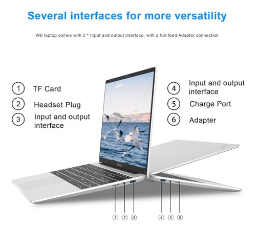 Laptop Wozifan 15,6 6gb Ddr4 256gb Ssd Win 11 Intel J4105