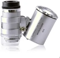 Comprar Lupa Mini Microscopio Relojero Con Luz Led 60x Varios Usos