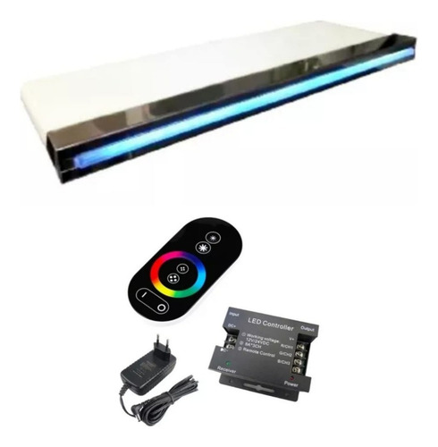 Cascata Para Piscina 120cm Com Iluminação Led Rgb + Comando