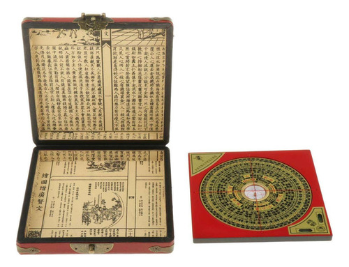 Antigua Brújula China Grande Bagua Feng Shui Ying-yang Luck