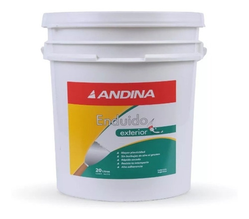 Enduido Exterior Andina 20lts Pintureria Liberato