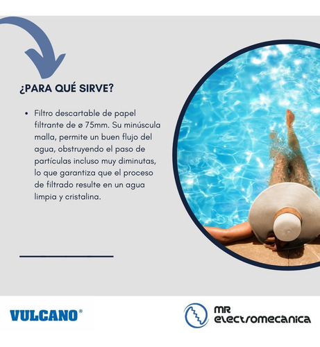 Filtro De Papel Plisado Para Bomba Vulcano Baf033 239030