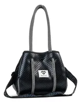 Comprar Cartera Bandolera Mv Movac Tropical Mujer Neopreno Multiuso Acabado De Los Herrajes Níquel Color Negro Brillante Correa De Hombro Blanco Diseño De La Tela Liso
