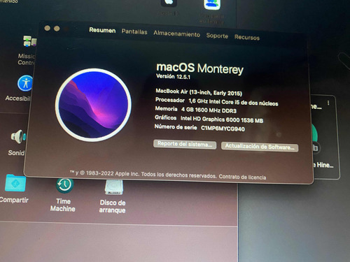 Macbook Air 13 Modelo 2015 Con Un Disco Duro De 512 Gb