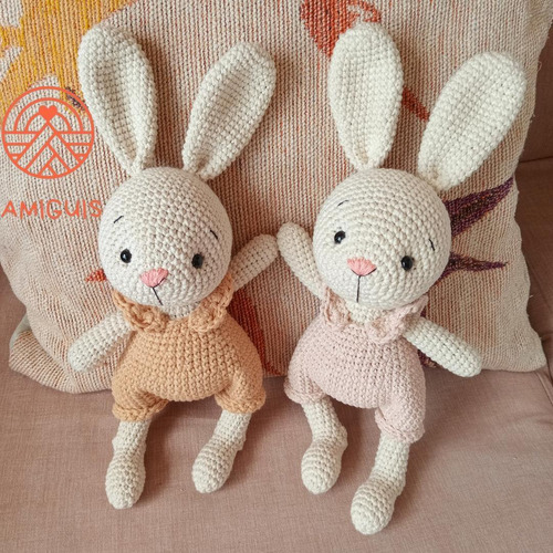 Conejo Amigurumi Muñeco De Apego Tejido Crochet