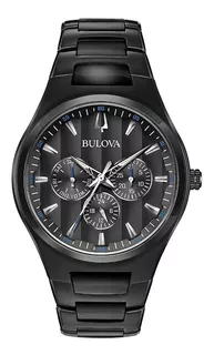 Bulova Reloj Clásico 98c129 Negro Metalico