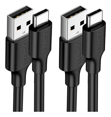 Kit 2 Cabo De Dados Ugreen Us287 Usb 2.0 P Usb Tipo C 1.5m