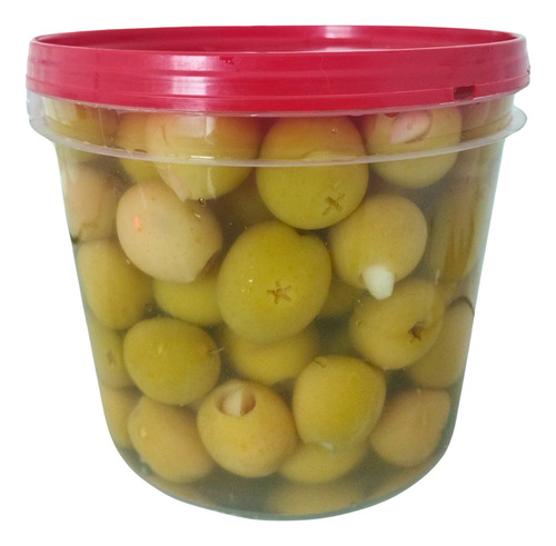 Azeitona Verde Recheada Com Dente De Alho 1kg
