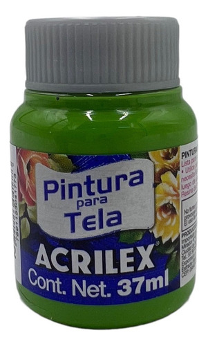 Pintura Para Tela Mate Acrilex Bote De 37ml Color 572 Verde Aguacate