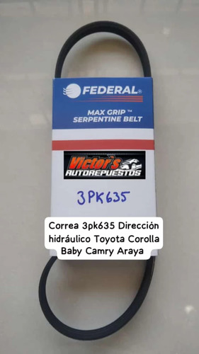 Correa 3pk635 Dirección Hidráulico Toyota Corolla Baby Camry