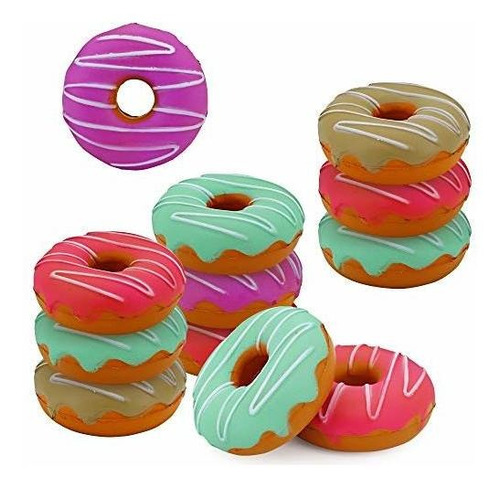Srenta 3 Rainbow Novelty Squishy Donut Stress Balls Squ...