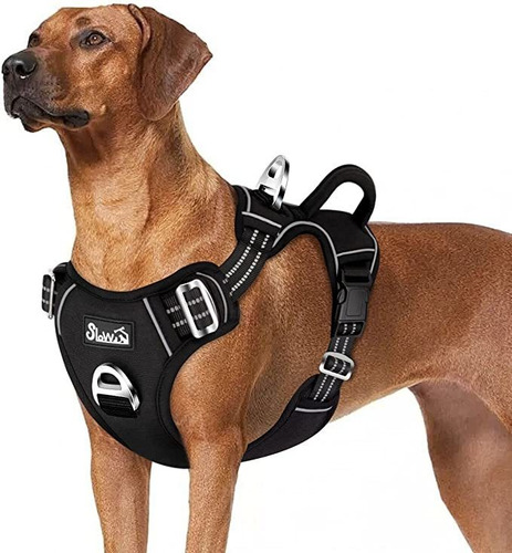 Arnés Anti Tirones Ajustable Reflectante Para Perro S - Xl