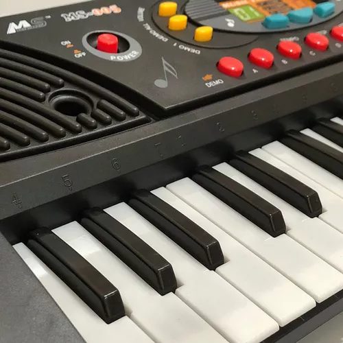 Teclado Eletrônico Infantil com Microfone com Músicas Demos e Recursos