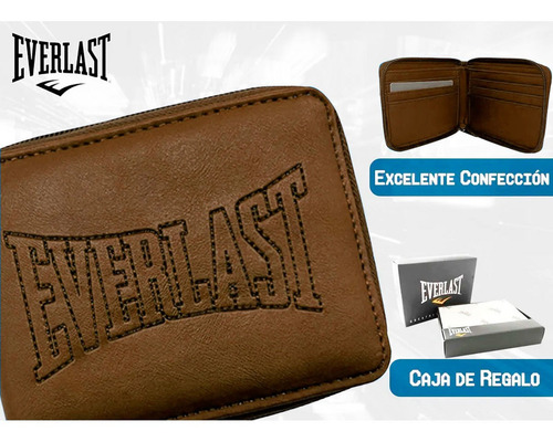Billetera Hombre Con Cierre Moda Everlast Cuero Pu Urbana