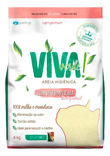 Arena De Gato Viva Verde Vida Descomplicada 4kg