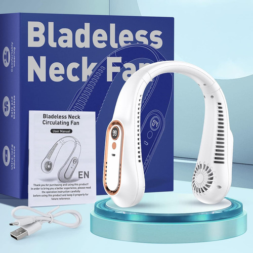 Ventilador De Cuello Portátil Led, Ventilador De Cuello