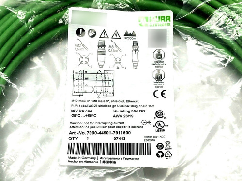 Murr Elektronik 7000-44901-7911500 Shielded Ethercat Cab Zzz