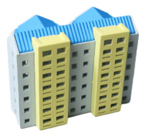 Diorama Edificio De Ciudad Moderno Pintado A Mano Estilo A