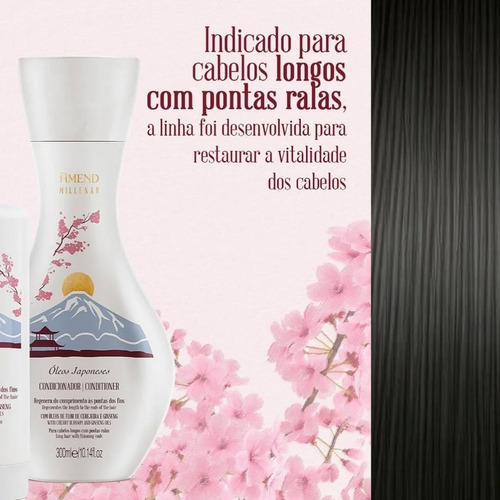 Amend Kit Millenar Óleos Japonese 4 Produtos + Seca Sem Friz