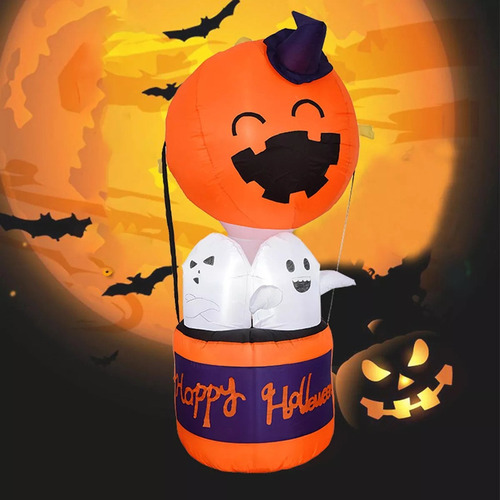 Lindo Espectro Inflable De Halloween Con Terror De Calabaza