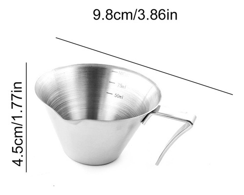 Para Vaso V De Acero Inoxidable Con Extracción Graduada De