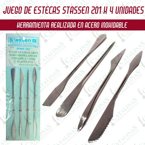 Stassen Juego Estecas Inoxidables X 4 Codigo 201 Microcentro