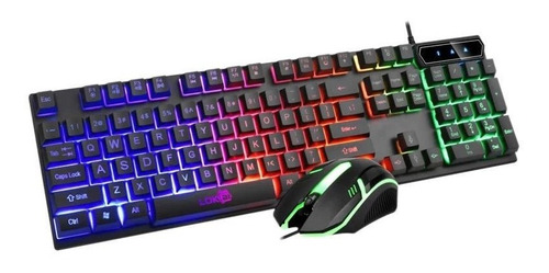 Pack Teclado Gamer  + Mouse Gamer Rgb Jugadores Escritorio 