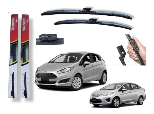 Plumillas Limpiaparabrisas Para Ford Fiesta 2011 - 2019 