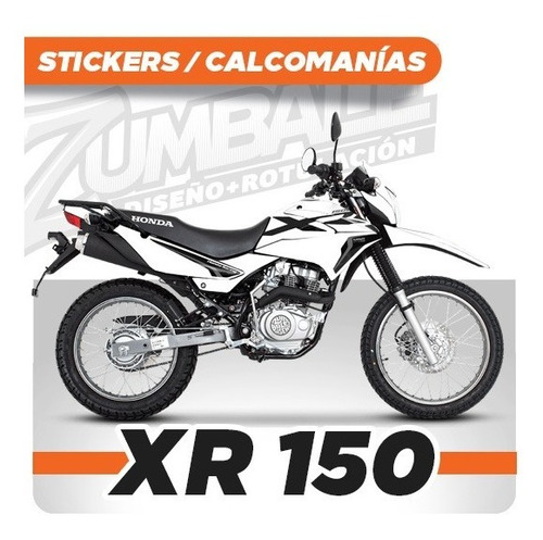 Stickers / Calcomanías Hrc Honda Xr 150 Para Moto Blanca