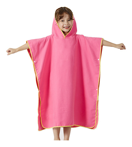 Toalla De Baño Con Capucha Para Niños, Poncho De Secado Rápi