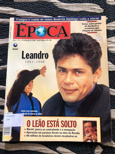 Época 98 A Morte De Leandro Fusca Cazuza Dna Daniele Chacina (Usado)