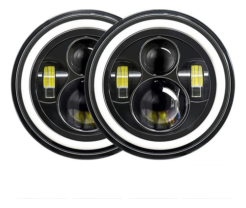 Faro De Moto Angel Eyes 7 En Para Jeep Wrangler Tj Jk Cj