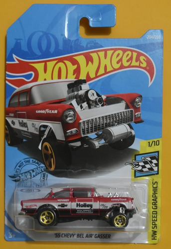 Hot Wheels Chevy Bel Air Gasser 1955 #204 De Los Mejores!