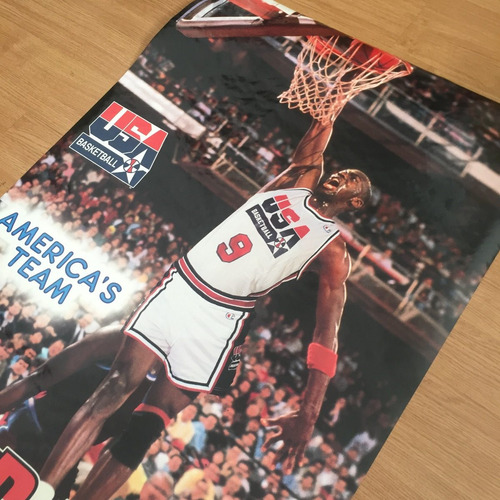 Pôster Vintage - Michael Jordan America's Team - Nba 1992