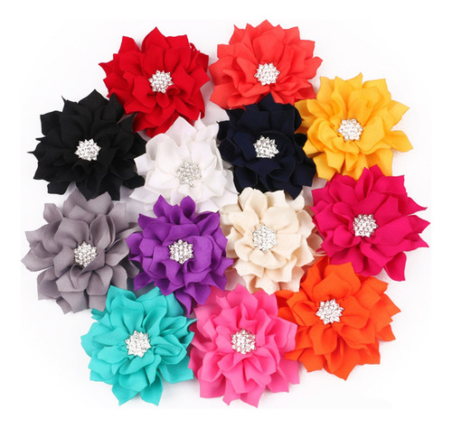 Grampos De Cabelo Em Forma De Flor De Lótus, Broches 12 Ce