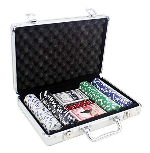 Set En Maletin De Aluminio Juego De Poker 200 Fichas