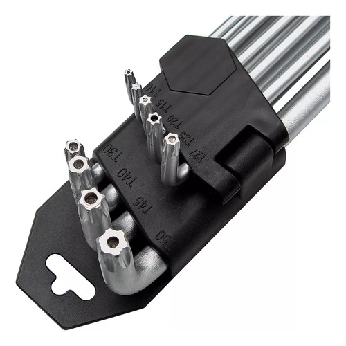 Jogo De Chave Torx Tipo L Torque Longo Cromo Vanádio 9 Peças
