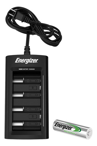 Cargador Universal Pilas Energizer + 4 Pilas Recargables Aa