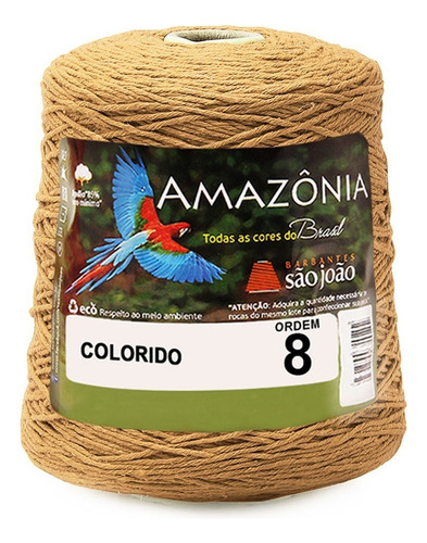 Barbante Amazônia São João 461 mts N.08 600 g Color coloreado 01- Mostaza