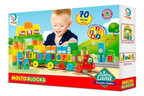 Molto Blocks Tren Didáctico 70 Piezas