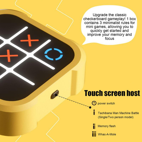 Tic Tac Toe Bolt Game Juego Electrónico Portátil Para Niños