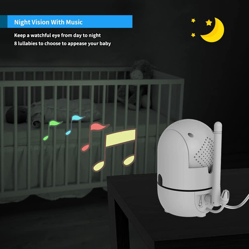 Monitor Para Bebés Hellobaby Hb6550 De 5 Pulgadas Con 4 Cáma