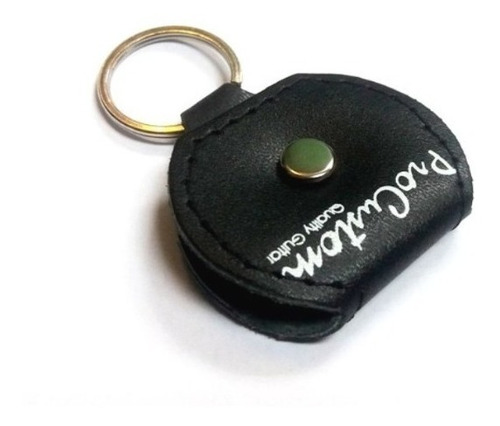 Imagen 3 de 3 de Porta Uñetas Instrumentos De Cuerdas, Tipo Llavero, Cuero