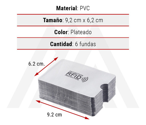 Imagen 6 de 10 de 6 Fundas Protectoras Anti Clonacion Tarjetas Bancarias Rfid