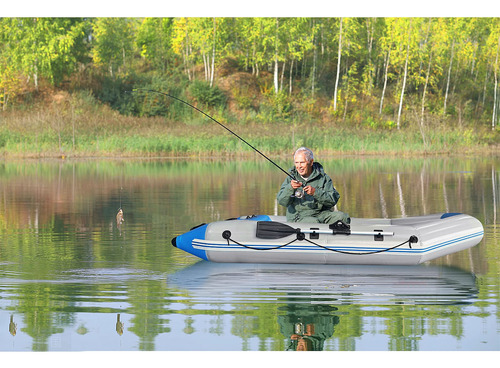 Bote Kayak Pesca Inflable 10 Pies Con Remos Y Bolsa.