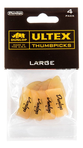 Dunlop 9073p Ultex Thumbpicks Large 4/player's Pack